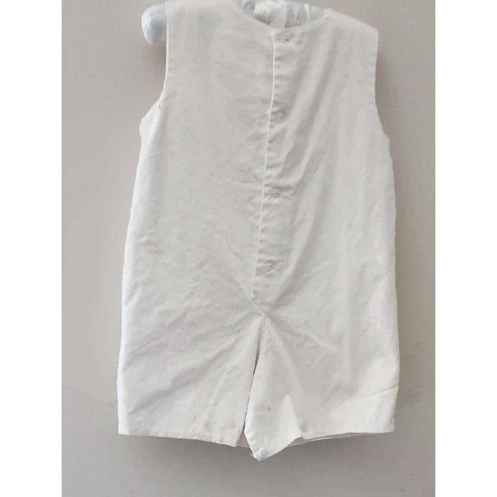 VTG Strasburg Children 18M Smocked Christening Romper & Bib Heirloom Set